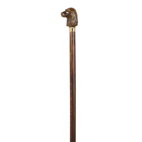 Bastón haya (madera) con puño cocker imitación madera
