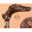 Bastón haya (madera) con puño de perro imitación madera
