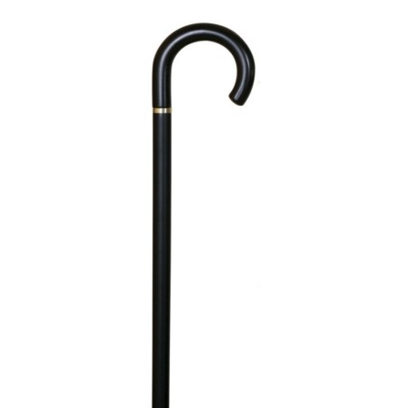 Bastón de Madera Haya Negro con Goma