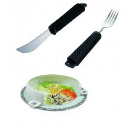 Pack Utensilios Para Comer 4 (tenedor, cuchillo, guía plato)