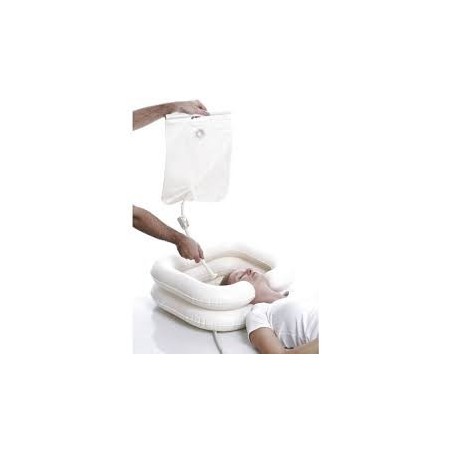Lavapelo Inflable con Bombín, Bolsa de Agua con Grifo y Manguera de Desagüe
