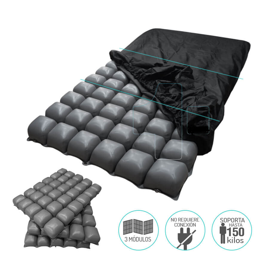 Colchón Antiescaras de Flotación Seca, 3 secciones
