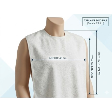 Babero Impermeable Adulto 40x63cm | Pechera Clínica Chile